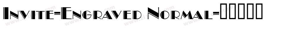 Invite-Engraved Normal字体转换